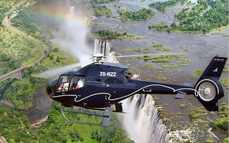 Helicopter Flight over the Victoria Falls